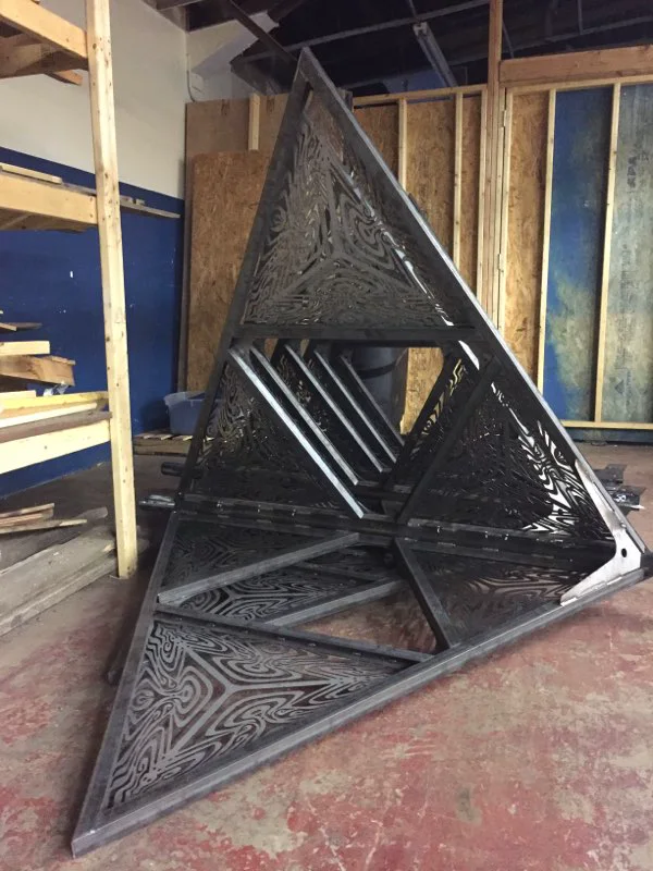 Kate Raudenbush sculpture under fabrication in the studio